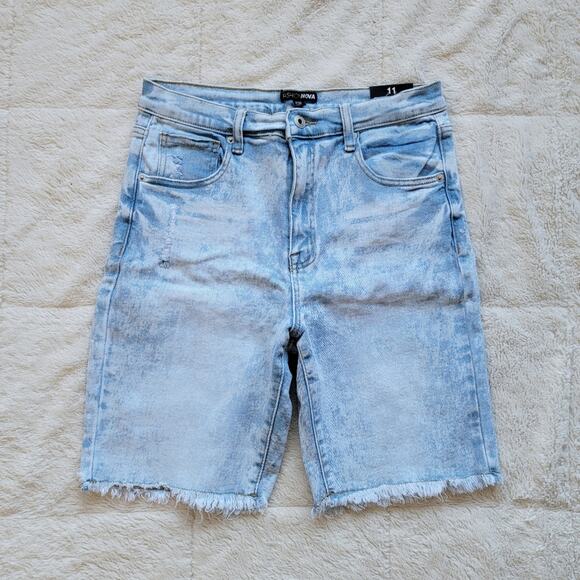 Fashion Nova High Rise Raw Hem Bermuda Shorts - Picture 1 of 4